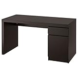 Ikea Malm Home Office Desk, black-brown With Floor protectors (Black Brown)
