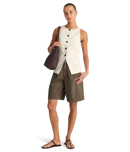 Madewell Women's Crewneck Cutaway Vest-Tencel Twill