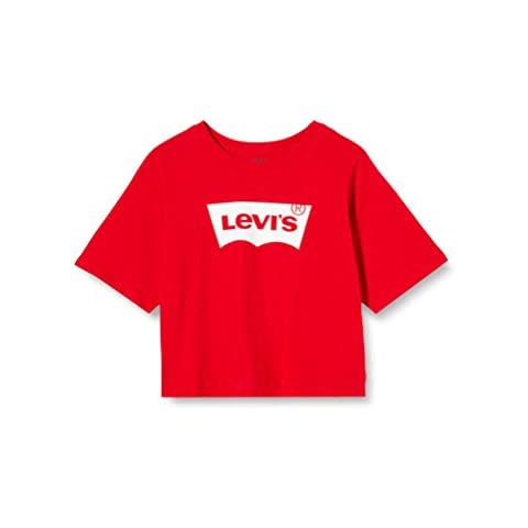 Camiseta Levi's Kids Lvg Light Bright Cropped Top Rojo Niñas 10 Años Cover