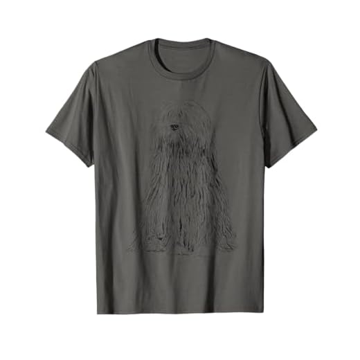 Sitting Dog Bergamasco Sheepdog T-Shirt