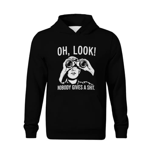 Kids Funny Oh Look Nobody Gives A Shit Sarcastic Sarcasm Boys Girls Lightweight Kangaroo Pocket Fleece Hoodies2
