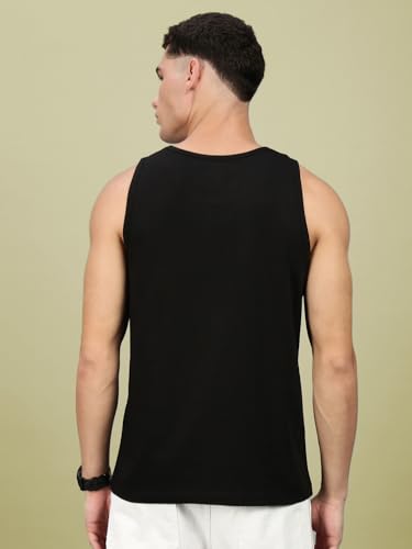 Image of Lux Nitro Men's Sleeveless Gym Tank Top Combed Cotton | Scoop Neck Athletic Vest | Ultra-Soft, Tag-Free, Urban Fitness Wear