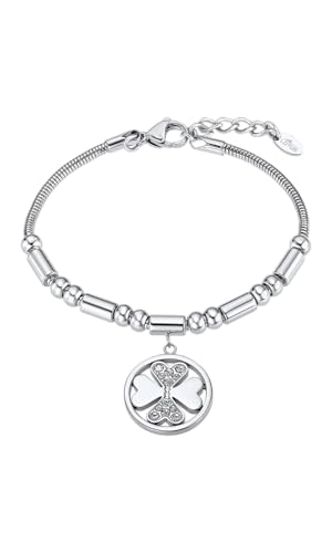 LOTUS STYLE Pulsera LS2467-2/1 Millennial Acero inoxidable Trébol 19.50 mm Mujer