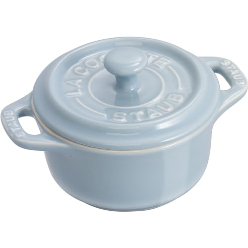 STAUB-Stoneware-Ceramic-6-pc-Mini-Round-Cocotte-Set-Macaron-Pastel-Colors