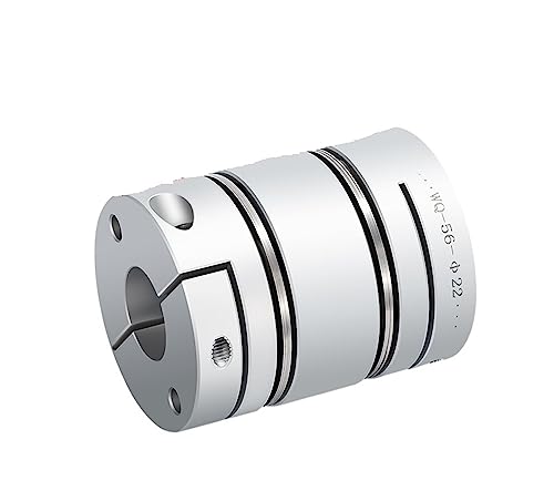 Rigid coupling,Stainless steel rigid coupling 1pcs D19L29 Aluminum Alloy Double Diaphragm Coupling Elastic Connector Ball Screw Step Motor Encoder Computer(4X5)