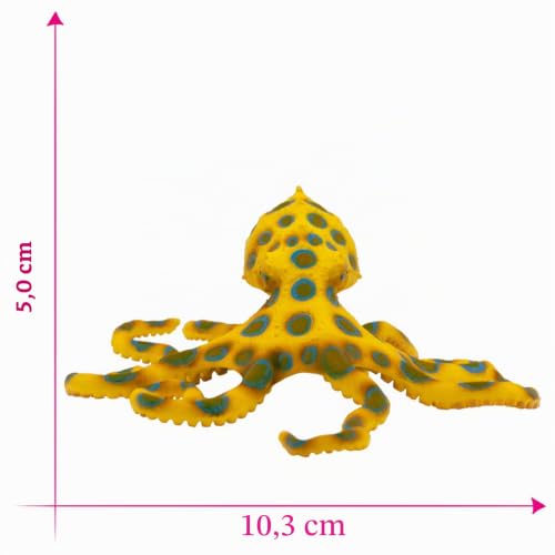 Bullyland 67510 - Spielfigur Blau-Ring Oktopus, ca. 13,8 cm große Tierfigur, detailgetreu, PVC-frei, ideal als kleines Geschenk für Kinder ab 3 Jahren