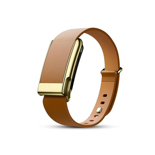 Dado Luxe Tapered Leather Replacement Band Compatible with WHOOP 5.0, One, Peak, and Life Fitness Tracker – Durable & Comfortable | Not for Whoop Gen 4 (Brown Gold - Slim, Life/MG)