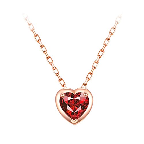Pendentif en forme de cœur or rose et diamant le cadeau femme idéal