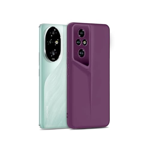 Image of Amazon Brand - Solimo Ultra-Thin Blade Runner Series Matte Finished Camera Protection Soft Back Cover for Honor 200 Pro 5G - Purple