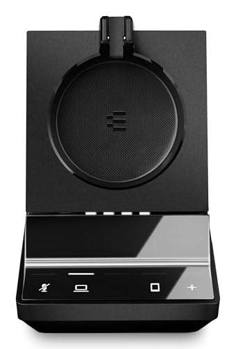Image of Sennheiser SDW 5063 (506588) - Double-Sided (Binaural) Wireless DECT Headset for PC /Softphone Connection Dual Microphone Ultra Noise Cancelling, Black