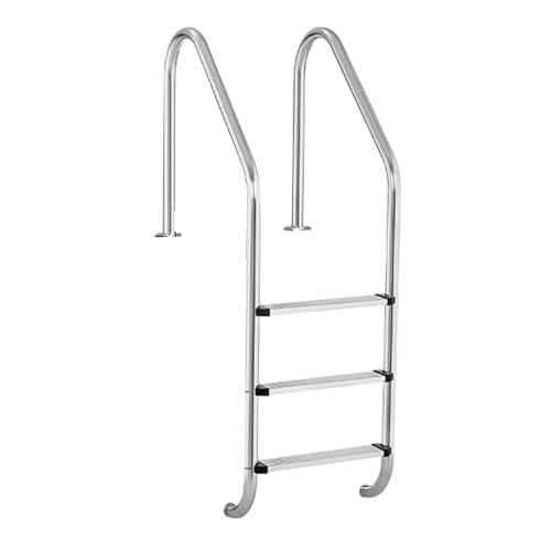 Barandal para piscina de 3 escalones de acero inoxidable miniatura 1