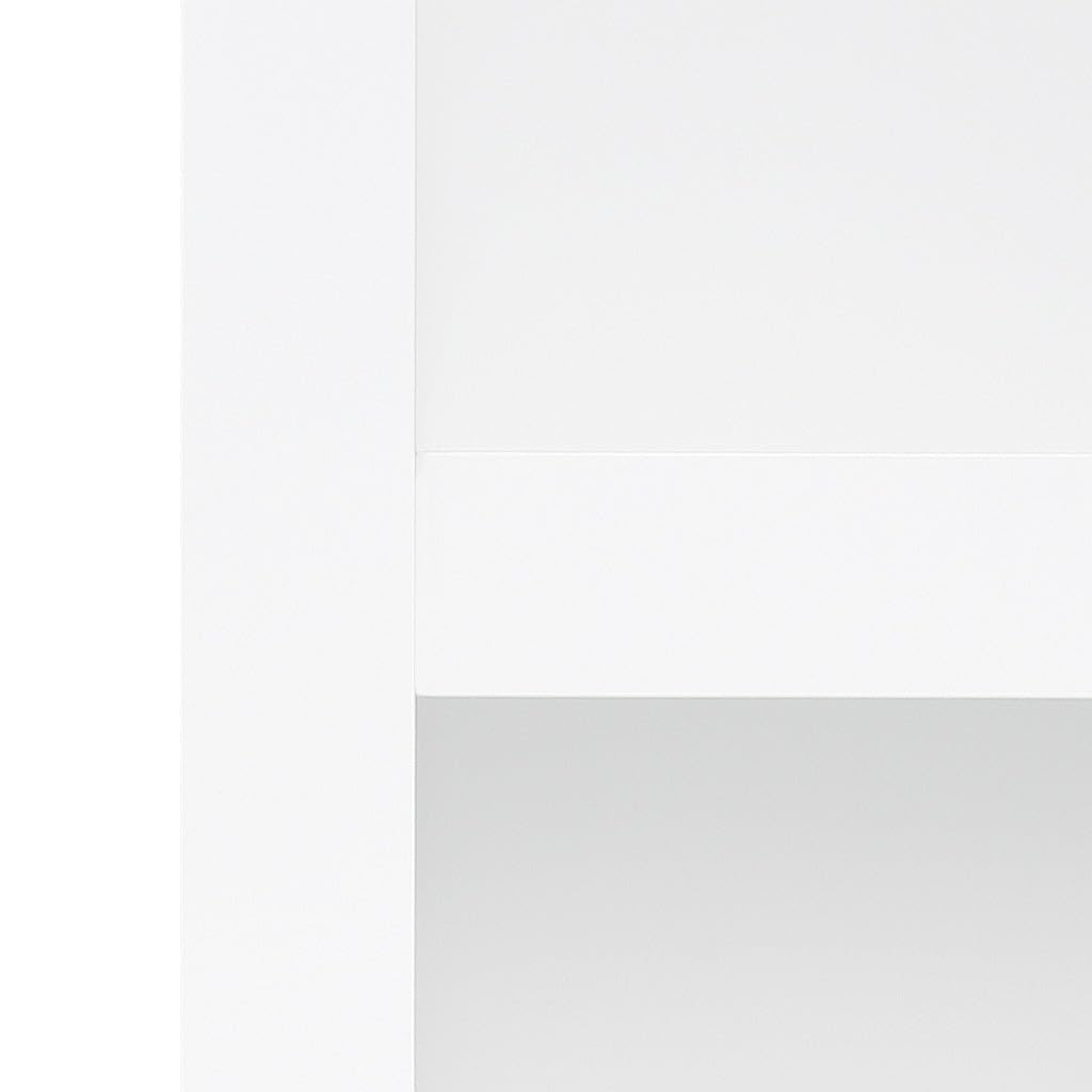 Mostrador para Caja Registradora | MDF Blanco | 60x60x90cm | Diseño modular compacto | 2 estantes | Ideal para tiendas y comercios | Fácil Montaje | Mostrador Recepción Expositor Comercial Recepción