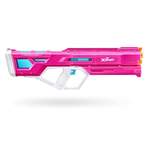 XSHOT Pink Skin Water Hydra Pulse Motor Soakers Motorised Water Blaster Fast Fill 650ml 29ft Range Rechargeable Battery
