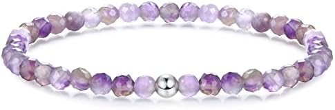 JeweBella 6 Pezzi Pietre Naturali Bracciale Uomo Donna Perline Elasticizzato Braccialetto 7 Chakra Lava Beads Quarzo Rosa Ametista Tormalina Nera Occhio di Tigre Pietre Naturali Bracciali Coppia