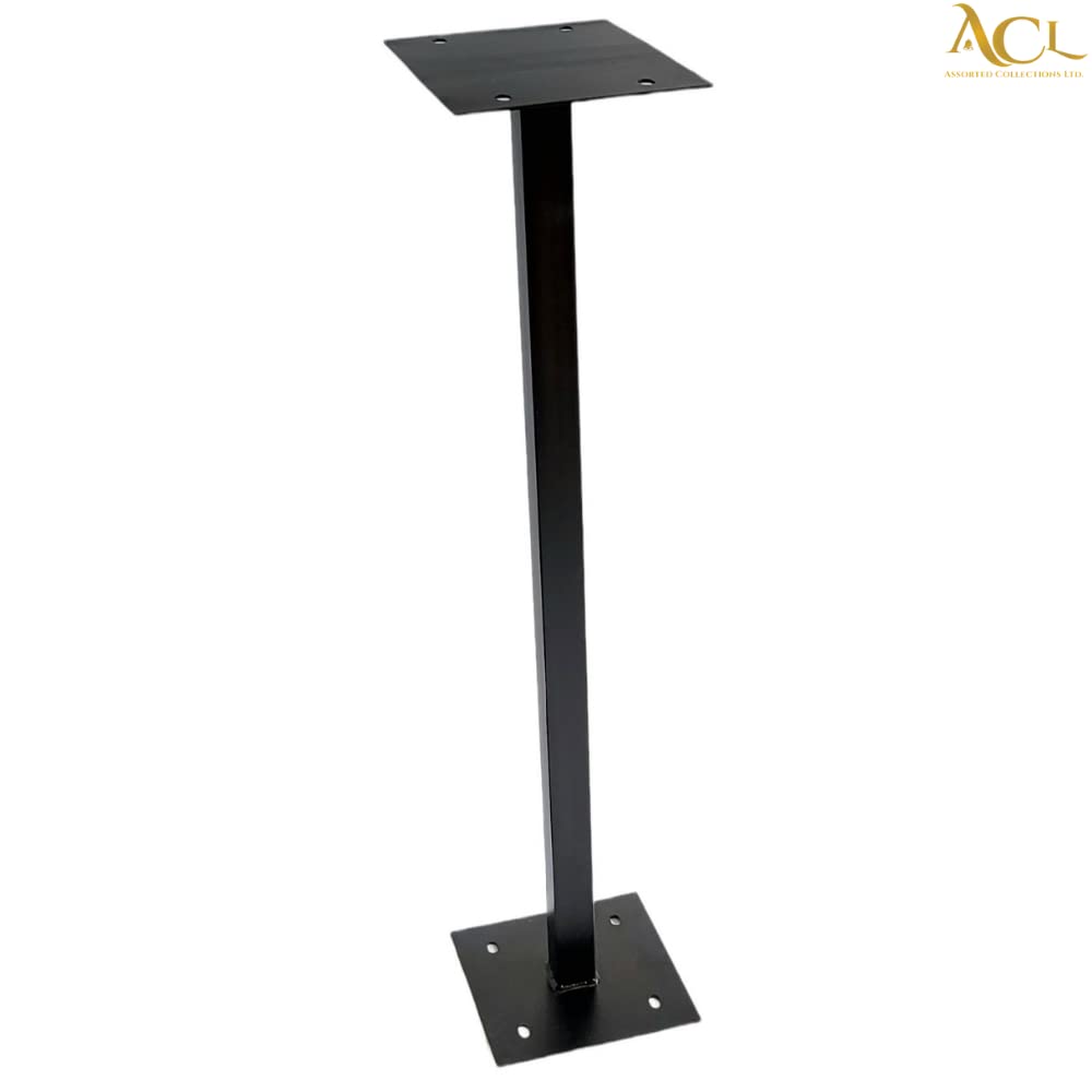 ACL - Supporto a colonna per cassette postali, design durevole, antiruggine, resistente alle intemperie, facile installazione esterna (nero)