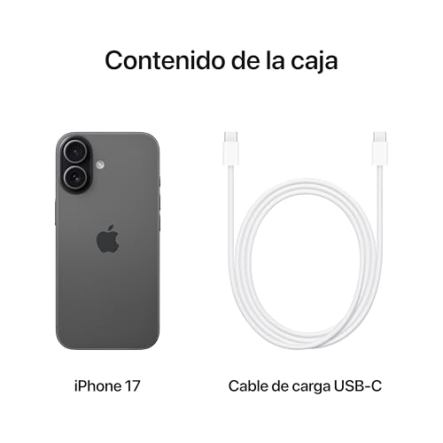 Apple iPhone 17 de 256 GB: Pantalla de 6,3 Pulgadas con Promotion, Chip A19, cámara Frontal Center Stage, Mayor Resistencia a los arañazos, autonomía para el día Entero; Negro - Imagen 7