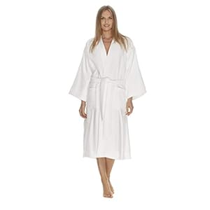 Womens Terry Cloth Bathrobe by Boca Terry, Cotton Spa Robes, Plush Hotel Bath Robe, M/L, 2X, 4X