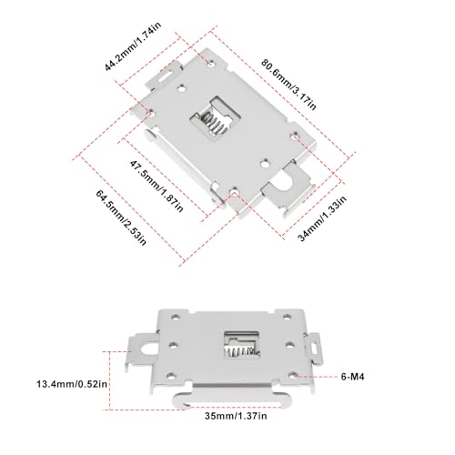 Briny River 4 X 35 Mm SSR-DIN-Schienenmontagehalterung mit Schrauben Geeignet für die Installation von Einphasigen Halbleiterrelais