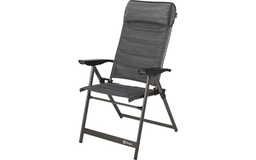 Berger Chaise de Camping Pliable Slimline réglable en 5 Positions Anthracite