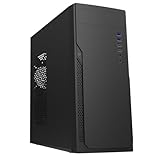 CiT Classic Midi ATX PC Case and 500w PSU Included, Budget Friendly Business and Office Solution | Black