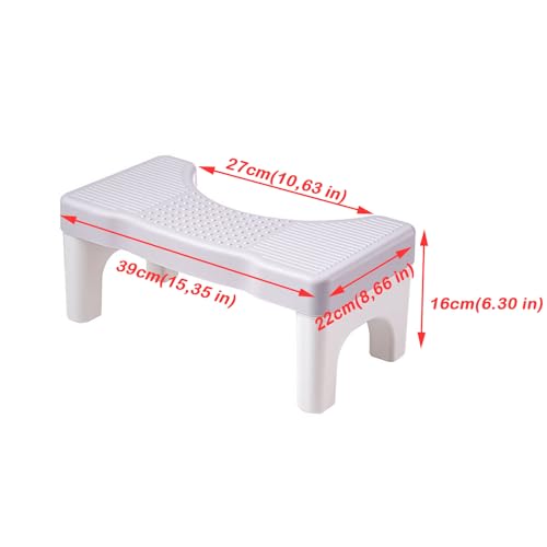 Colrid Toilettenhocker Erwachsene | Ergonomischer WC-Hocker gegen Hämorrhoiden, Verstopfung & Reizdarmsyndrom | Anti-Rutsch, 16 cm Höhe für gesunde Hockstellung | Leicht & Platzsparend 39x22x16 cm
