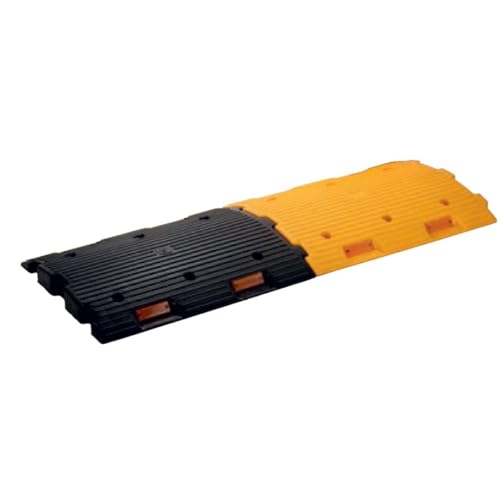 Image of 75MM Speed Breaker 5 Meter ABS Road Bump (Black and Yellow) Pack Of 10 SIZE 500 X 400 X 75MM (500MM X 10 BLOCKS)