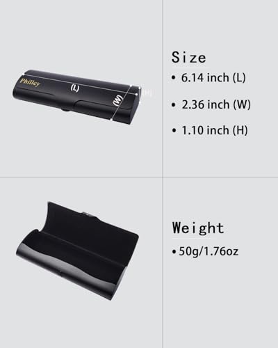 Philley Brillenetui Aluminium Ultraleichtes Hartschalenetui fr Kurzsichtige Brillen fr Damen & Herren