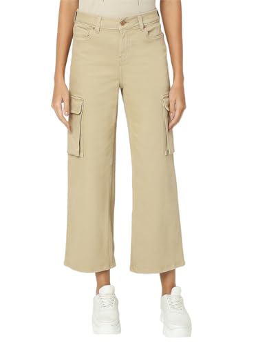 Image of VERO Moda Women's High Waist Cropped Cargo Jeans