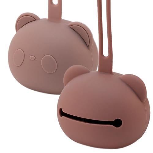Portachupetes para Bebe, Caja de Chupete de Silicona, Estuche para Guardar Chupete, Guardachupetes, Bolsa para chupetes, Funda para chupetes, Sin BPA, Silicona, Unisex, Rosa
