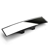 Guance 30 cm wide angle and curved design for panoramic view car Interior Clip Panoramic Rear View Mirror for Univeral Rear View Mirror for All Cars (1Pcs)