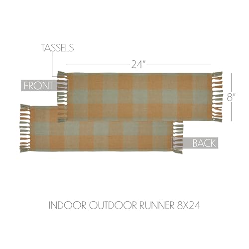 VHC-Brands-Spring-in-Bloom-IndoorOutdoor-Runner-8×24-Recycled-Plastic-PET-Dining-Room-Kitchen-Table-Runner-Farmhouse-Spring-in-Bloom-Collection-Rectangle-8×24-Golden-Tan VHC Brands Spring in Bloom IndoorOutdoor Runner 8×24 Recycled Plastic PET Dining Room Kitchen Table Runner Farmhouse Spring in Bloom Collection Rectangle 8×24 Golden Tan