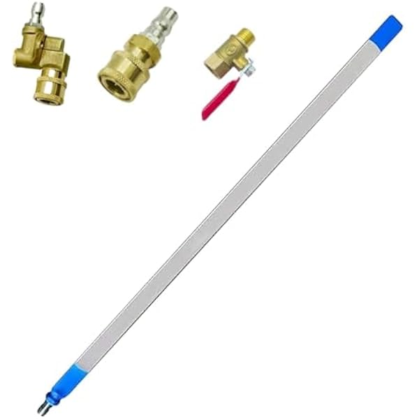 Wand Flush Wand Radiator, High Pressure Cleaning Tool, 23,62 Cooling System Cleaner Rod with Deep Channel Spray System, wzmocniona metalowa konstrukcja rur, konstrukcja Heavy Duty Flow