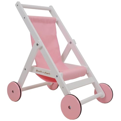 Bandits & Angels Puppenbuggy Lovely Pink-White aus Holz – ab 2 Jahren –...