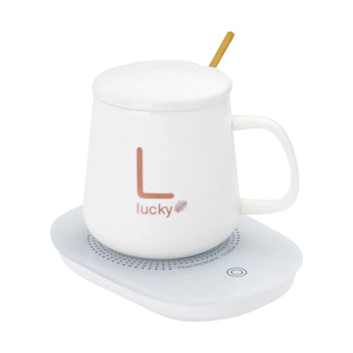 Calentador de Café para Bebida, 55 Grados Calentador de Tazas USB. Eléctrico con Apagado Automático Set Regalo para Uso Doméstico y en La Oficina Calentador Inteligente para Café, Bebidas y Leche.