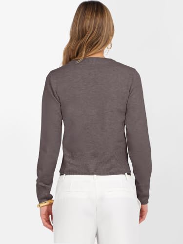 Image of ANRABESS Women's Long Sleeve Sweaters Cropped Crew Neck | Business Casual Tops,Light Weight Comfy Knit,Pullover ShortSweater,Basic Classic,Fall Fashion Winter Layer Clothes