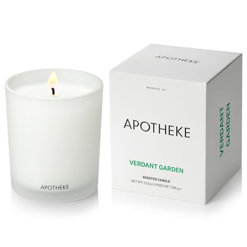 Apotheke Signature Scented Candles for Home, Verdant Garden - 10.5