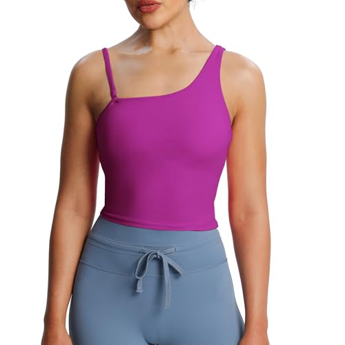 Aoxjox Women's Workout Sports Bras One Shoulder Astoria