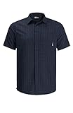 shortsleeve schnelltrocknend Jack Wolfskin Herren El Dorado Men Shirt Shortsleeve, Night Blue Checks, L EU