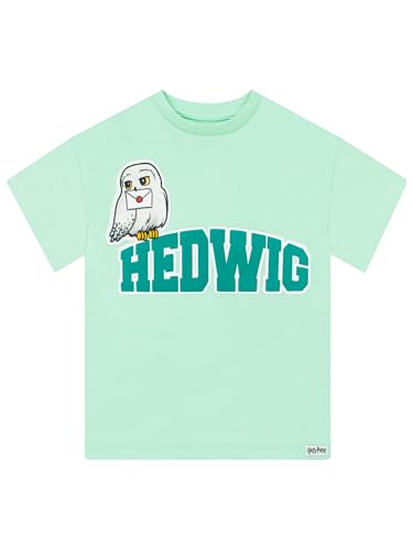 Harry Potter Shirt, Hedwig Girls Short Sleeve Shirt, Cotton Kids Tshirt for Summer, Hogwarts Girls Boxy Top