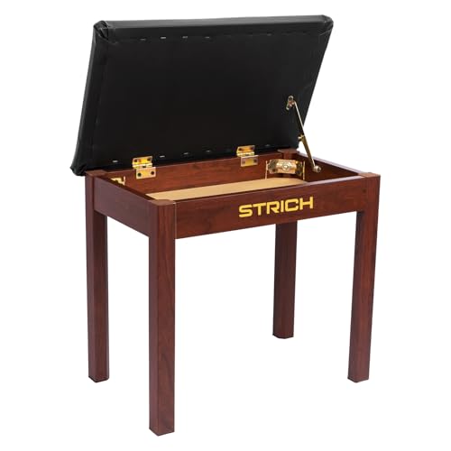 STRICH Klavierbank mit Stauraum, Holzklavierbank Klavierbuchstuhlsitz mit...