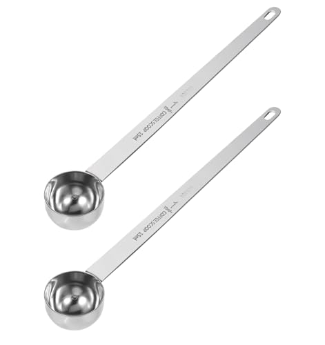 2 Stück Messlöffel Edelstahl, Kaffeelöffel Edelstahl Rostfrei 15ml Kaffee Mess-Sets mit Langem Griff, Präzise 1 EL Löffel für Gemahlenen Kaffee,...