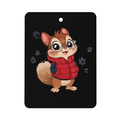 Chipmunk Car Air Freshener Hanging Aromatherapy Tablets for Car Accessories Square