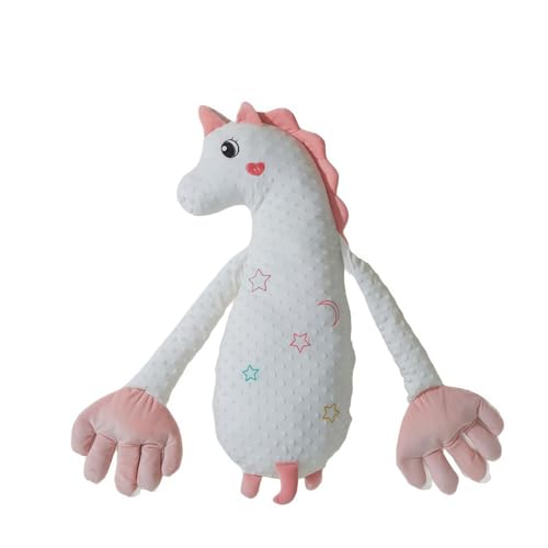 Foke赤ちゃんパタパタぬいぐるみ 自動リモコンぬいぐるみ、赤ちゃん用寝かしつけ枕 き 自動噴槍機能搭載 夜泣き対策効果 育児グッズ洗濯可能な誕生祝いギフト ママに大絶賛の眠りの味方 (音楽付きのアップグレード版) (ピンク)