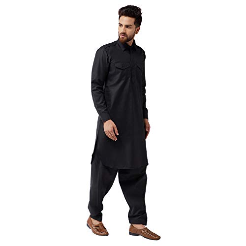 Image of SOJANYA (Since 1958 Men's Silk Blend Light Green Kurta & Nehrujacket with White Pyjama Combo