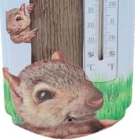 Miniatura 7 de Termómetro colgante de metal, calibre 22, litografía de metal, mide 5 x 17 pulgadas, en interiores o exteriores, elige Syle (nuestro árbol