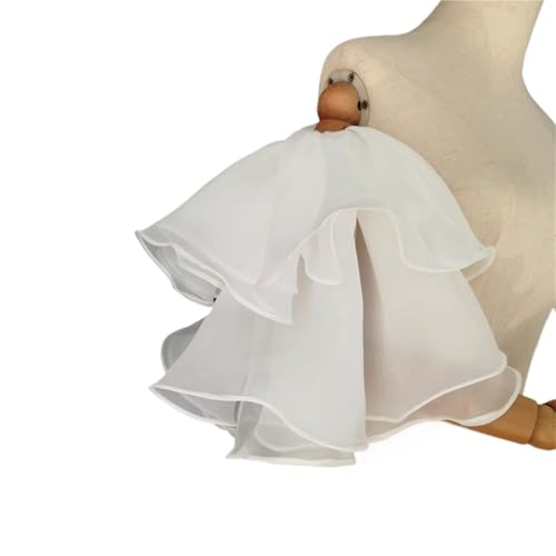 Manches amovibles de mariage à volants étagés pour robe de mariée