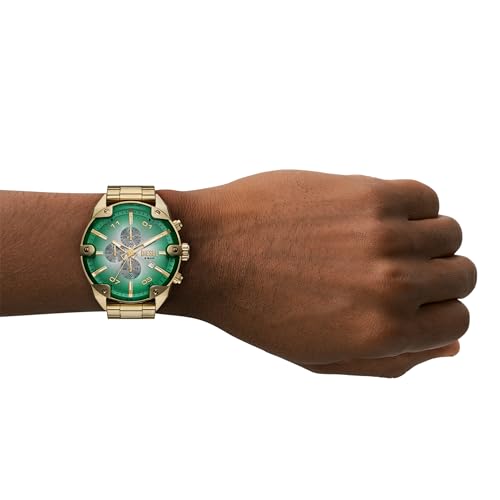 Image of Diesel Spiked Gold Quartz Stainless Steel Watch DZ4685