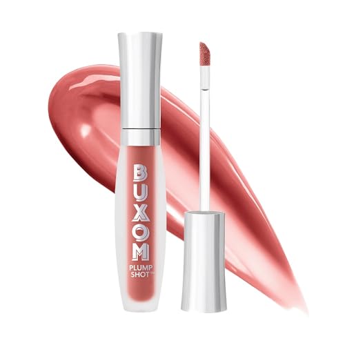 Buxom Plump Shot Peptide-Infused Lip Serum, Lip Plumping Gloss, Formulated with Advanced Peptides, Hyaluronic Acid, Avocado & Jojoba Oil