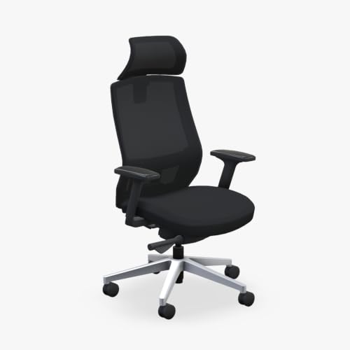 Image of UPLIFT DESK Envoke Ergonomic Office Chair - Adjustable Lumbar Support, Mesh Back, Headrest, Synchro-Tilt Recline Home Office Desk Chairs with 3-Way Arms, 300 lb Capacity (Black)