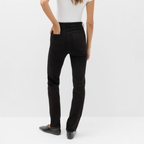 Image of Marks & Spencer Sculpt Straight Leg High Rise Denim Jeans